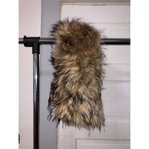 Authentic rabbit fur shoulder wrap/ shawl